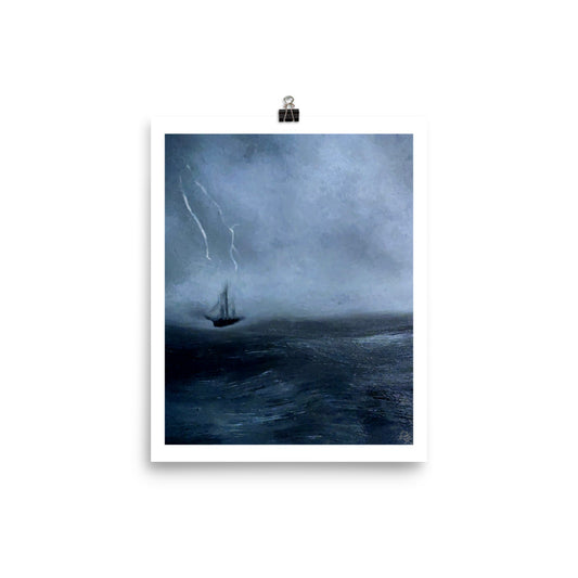 Ship in Storm - 8x10 print