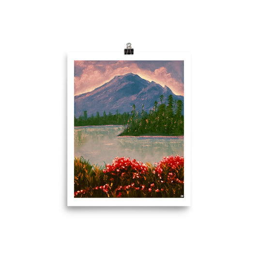 Mountain on the Water - 8x10 print